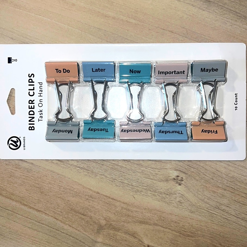 Binder task clips